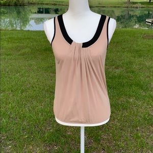 LOFT Tank Tan/Camel &Black Size XSPetite GUC